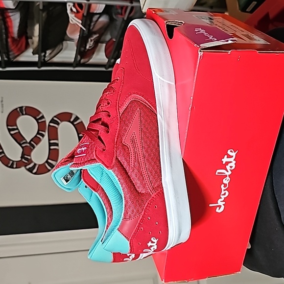 New Lakai Chocolate Atlantic Vulc Red Suede mens size 12 - Picture 4 of 8